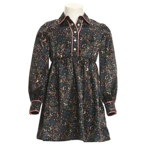 Wrangler Western Girl Long Sleeve Shirt Dress  Size Small